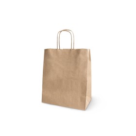 Пакет-сумка крафт с кручеными ручками коричневый 240х140х280