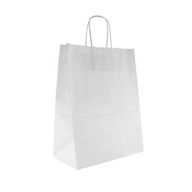 Пакет-сумка крафт с кручеными ручками белый 350х150х450